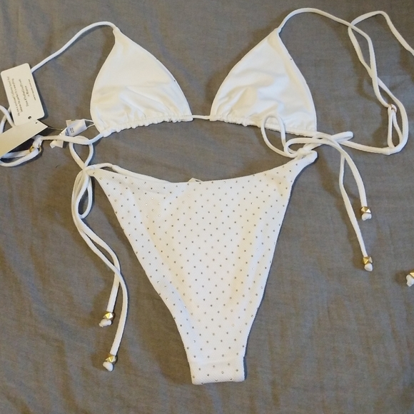 L*Space Kara Wrap Bikini Top String Triangle Lennox Tie Side Bottoms Stu… - Picture 14 of 15